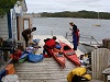 Kayaks on the wharf